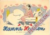Hanne Hansen 1952: Hanne Hansen st&aring;r ud af sengen