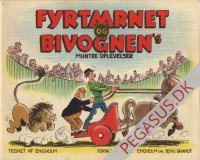 Fyrtårnet & Bivognens muntre oplevelser 1951: Engholm & Jens Brandt/Kaj Engholm I amfiteater forfulgt af løve. Raske romerske rektutter.