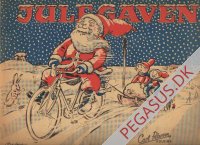 Julegaven 1951: Julemanden p&aring; cykel med k&aelig;lk efter